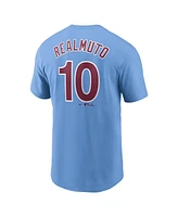 Nike Men's J.t. Realmuto Light Blue Philadelphia Phillies Fuse Name Number T-Shirt