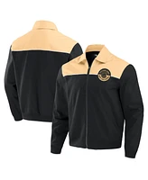 Fanatics Men's Black/Tan Chicago Cubs Canvas Bomber Full-Zip Jacket