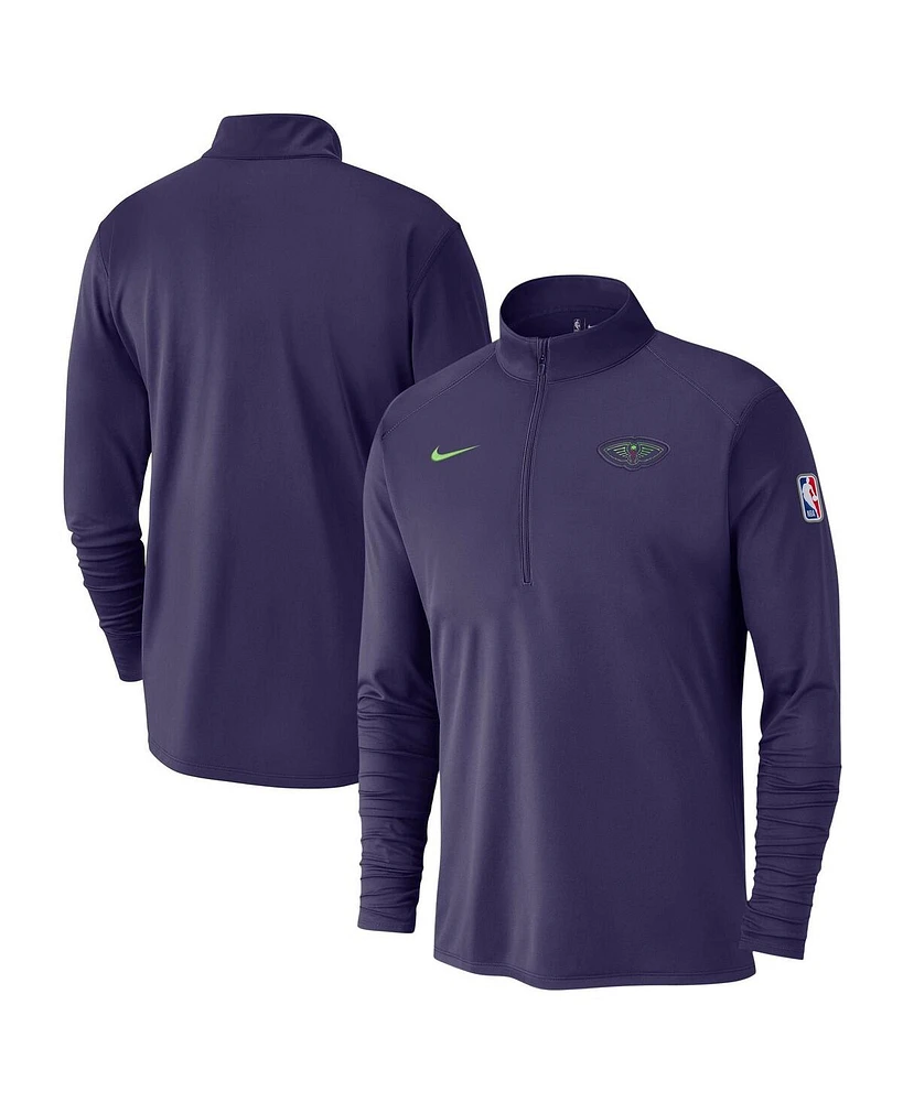 Nike Men's Purple New Orleans Pelicans 2024/25 City Edition Authentic Coaches Performance Half-Zip Top