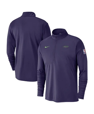 Nike Men's Purple New Orleans Pelicans 2024/25 City Edition Authentic Coaches Performance Half-Zip Top