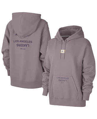 Jordan Men's Purple Los Angeles Lakers Courtside Statement Edition Premium Pullover Hoodie