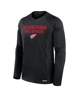 Fanatics Men's Black Detroit Red Wings Authentic Pro Rink Tech Long Sleeve T-Shirt