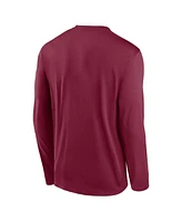 Nike Men's Garnet Florida State Seminoles Primetime Center Lockup Two-Hit Legend Long Sleeve T-Shirt