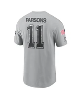 Nike Men's Micah Parsons Gray Dallas Cowboys 2024 Salute To Service Name Number T-Shirt