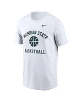 Nike Men's White Michigan State Spartans Basketball Icon T-Shirt