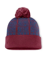 Fanatics Men's Burgundy Colorado Avalanche Fundamental Empty Net Cuffed Knit Hat with Pom