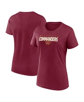 Logo Athletic Women's Burgundy Washington Commanders Lean T-Shirt