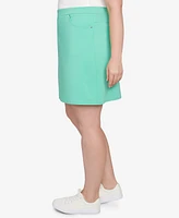 Hearts Of Palm Plus It Had To Be Blue Solid Tech Stretch Pull On Skort