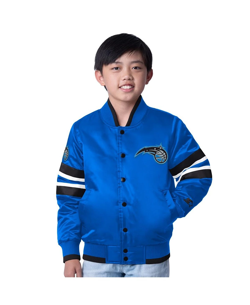 Starter Youth Blue Orlando Magic Scout Varsity Full-Snap Jacket