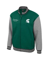 Colosseum Men's Green Michigan State Spartans Ambi-Turner Full-Zip Varsity Jacket