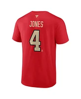 Fanatics Men's Seth Jones Red Chicago Blackhawks 2025 Nhl Winter Classic Authentic Stack Name Number T-Shirt