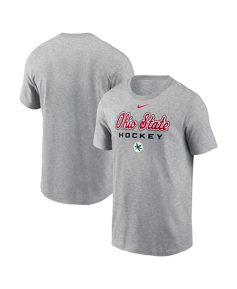 Nike Men's Gray Ohio State Buckeyes Hockey T-Shirt