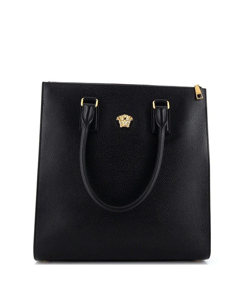 Pre-Owned Versace La Medusa Zip Tote Bag Leather