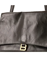 Pre-Owned Balenciaga Medium Crush Top Handle Shoulder Bag Leather