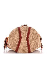 Pre-Owned Chloe Large x Mifuko Tassels Basket Tote Raffia with Leather