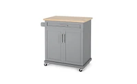 Portable Kitchen Cart with Storage and Rolling Wheels for Easy Mobility