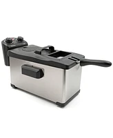 Elite Cuisine Stainless Steel 3.5 Quart Immersion Deep Fryer with Timer
