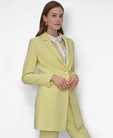 Dkny Women's Notch-Collar One-Button Long Topper