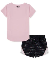 Under Armour Toddler & Little Girls T-Shirt Woven Shorts, 2 Piece Set