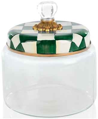 Mackenzie-Childs Emerald Check Medium Kitchen Canister