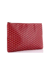 Pre-Owned Goyard Gm Senat Zip Pouch Coated Canvas