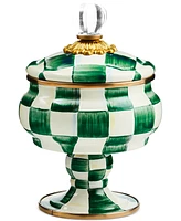 Mackenzie-Childs Emerald Check Curiosity Pot