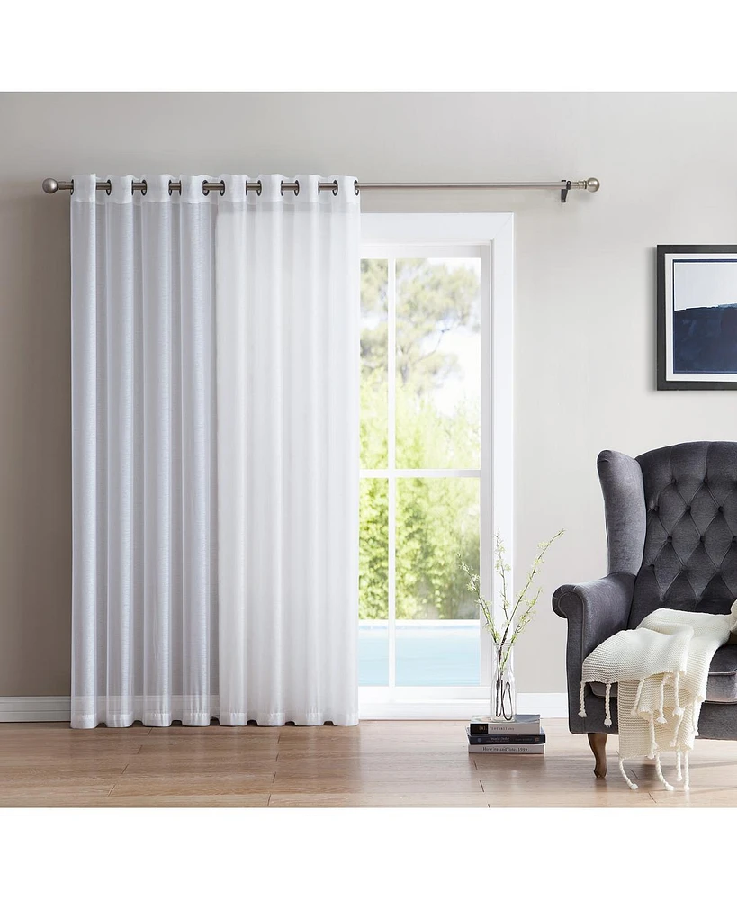 Hlc.me Sheer Grommet Patio Curtain Panel for Sliding Glass Doors - 100 W x 84 L