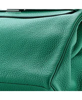 Pre-Owned HERMES Kelly 32 Handbag Green Togo with Palladium Hardware