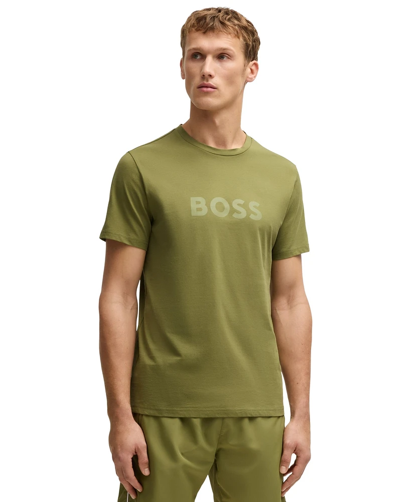 Boss by Hugo Men's Spf 50+ Uv Protection Cotton-Jersey T-Shirt