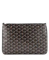 Pre-Owned Goyard Mm Senat Zip Pouch Coated Canvas