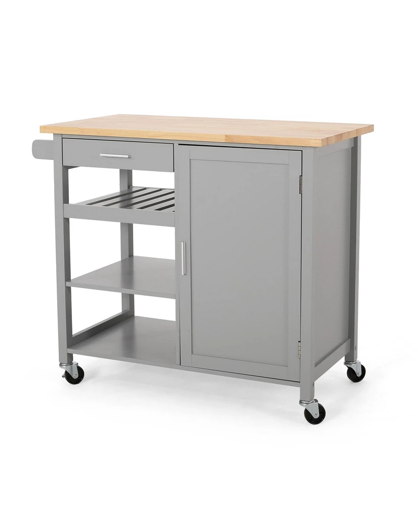 Kitchen Cart Mobile Storage and Prep Station for Convenient Cooking and Organization