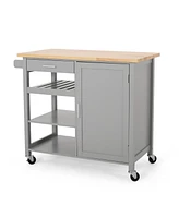 Kitchen Cart Mobile Storage and Prep Station for Convenient Cooking and Organization