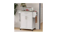 Storage Cabinet and Kitchen Island with Counter Space and Ample Storage for Organization