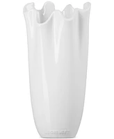 Le Creuset Stoneware Iris Collection Ruffle Vase, 12"H
