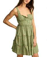 Lucky Brand Women's Tiered Corset Mini Dress