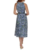 Tommy Hilfiger Women's Paisley-Print Chiffon Midi Dress