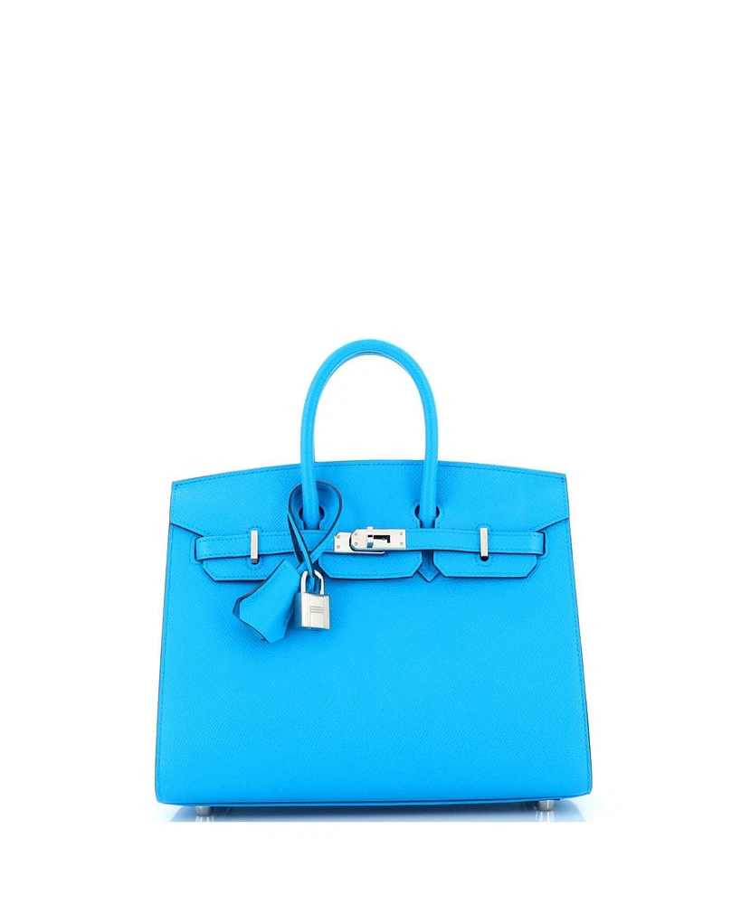 Pre-Owned HERMES Birkin 25 Handbag Epsom with Palladium Hardware