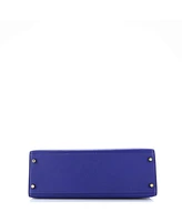 Pre-Owned HERMES Kelly 32 Handbag Blue Epsom with Gold Hardware