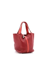 Pre-Owned HERMES Mm Bicolor Picotin Lock Bag Clemence with Swift