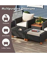 5 Pieces Patio Furniture Set with Loveseat and Armchairs for Porch