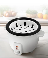 Elite Cuisine 6 Cup Non-Stick Rice Cooker with Steam Tray