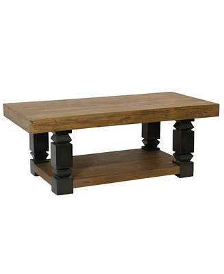 StyleCraft Home Collection 48" Transitional Stone Coffee Table