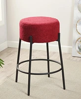 StyleCraft Home Collection 26" Soloist Boucle Upholstered Minimalist Counter Stool