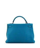 Pre-Owned HERMES Kelly Handbag Togo with Palladium Hardware