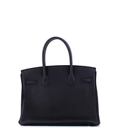 Pre-Owned HERMES Birkin 30 Handbag Black Togo with Rose Gold Hardware