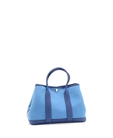 Pre-Owned HERMES 30 Garden Party Tote Toile and Leather