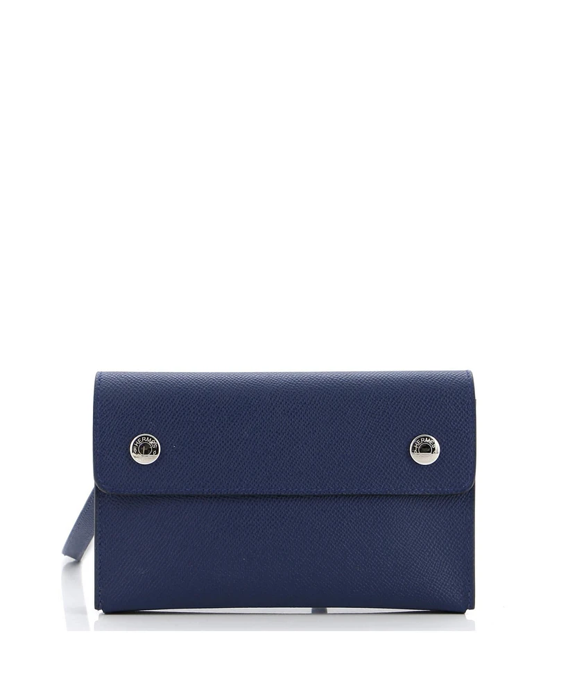 Pre-Owned HERMES Double Snap Pochette Crossbody Epsom