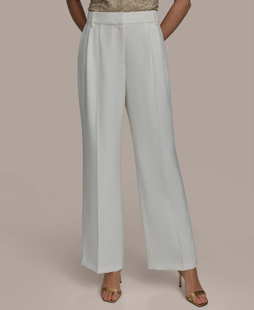 Donna Karan New York Women's Pleat-Front Wide-Leg Pants