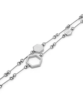 Olivia Burton Honeycomb Classic Silver Tone Bracelet