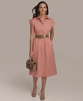 Donna Karan New York Women's Belted Shirtdress